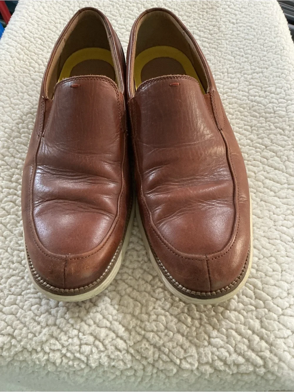 Cole Haan Brown Leather Slip-On Loafers